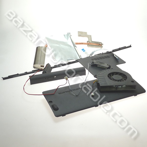 Kit pièces pour Toshiba Satellite C660D-14C comprenant:
- Ventilateur
- Radiateur
- Câble touchpad/carte mère 
- Cache principal
- façade lecteur CD
- Haut-parleur droite/gauche
- cache vis